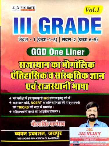 GGD ONE LINER VOL 1 L1/L2  राजस्थान का भौगोलिक ऐतिहासिक..