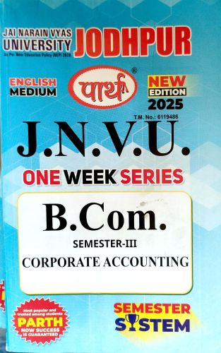 पार्थ JNVU BCOM SEM III COPERATE ACCOUNTING