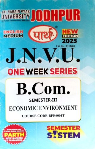 पार्थ JNVU BCOM SEM III ECONOMIC ENVIRONMENT
