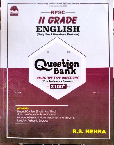 Nath RPSC II GRADE ENGLISH Question Bank 2100+