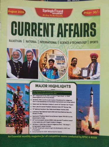 Spring Board CURRENT AFFAIRS August 2026