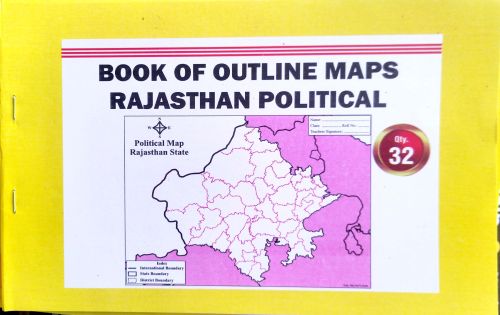 BOOK OF OUTLINE MAPS RAJASTHAN POLITICAL Qty 32