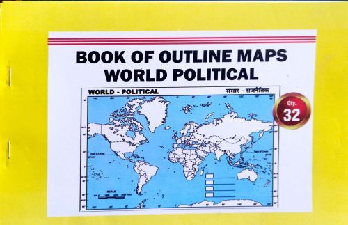 BOOK OF OUTLINE MAPS WORLD POLITICAL Qty 32