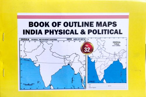 BOOK OF OUTLINE INDIA MAPS POLITICAL Qty 32